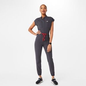 Figs Charcoal Scrub Jumpsuit XS